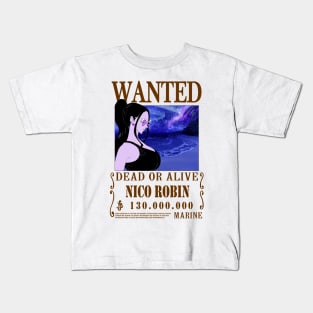 Nico Robin One Piece Wanted Kids T-Shirt